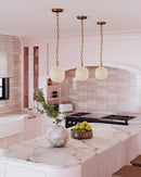 Alora - PD579112BGGR - One Light Pendant - Cherise - Brushed Gold/Glossy Ribbed Opal Glass