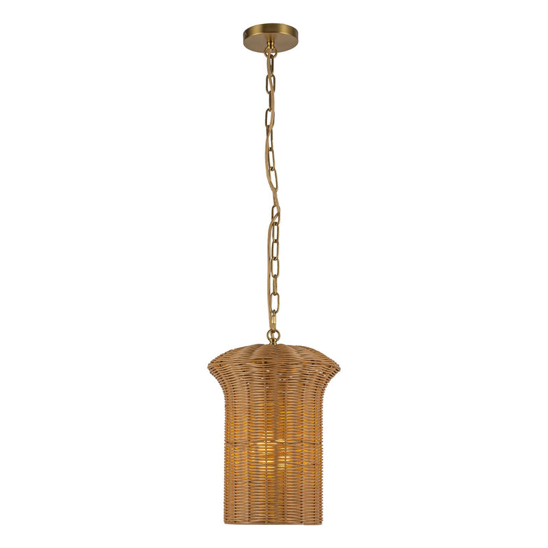 One Light Pendant<br /><span style="color:#4AB0CE;">Entrega: 4-10 dias en USA</span><br /><span style="color:#4AB0CE;font-size:60%;">PREGUNTE POR ENTREGA EN PANAMA</span><br />Collection: Kai<br />Finish: Brushed Gold