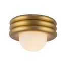 One Light Semi-Flush Mount<br /><span style="color:#4AB0CE;">Entrega: 4-10 dias en USA</span><br /><span style="color:#4AB0CE;font-size:60%;">PREGUNTE POR ENTREGA EN PANAMA</span><br />Collection: Harvey<br />Finish: Brushed Gold