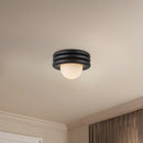 Alora - SF426012MB - One Light Semi-Flush Mount - Harvey - Matte Black