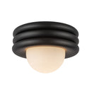 One Light Semi-Flush Mount<br /><span style="color:#4AB0CE;">Entrega: 3-4 semanas en USA</span><br /><span style="color:#4AB0CE;font-size:60%;">PREGUNTE POR ENTREGA EN PANAMA</span><br />Collection: Harvey<br />Finish: Matte Black
