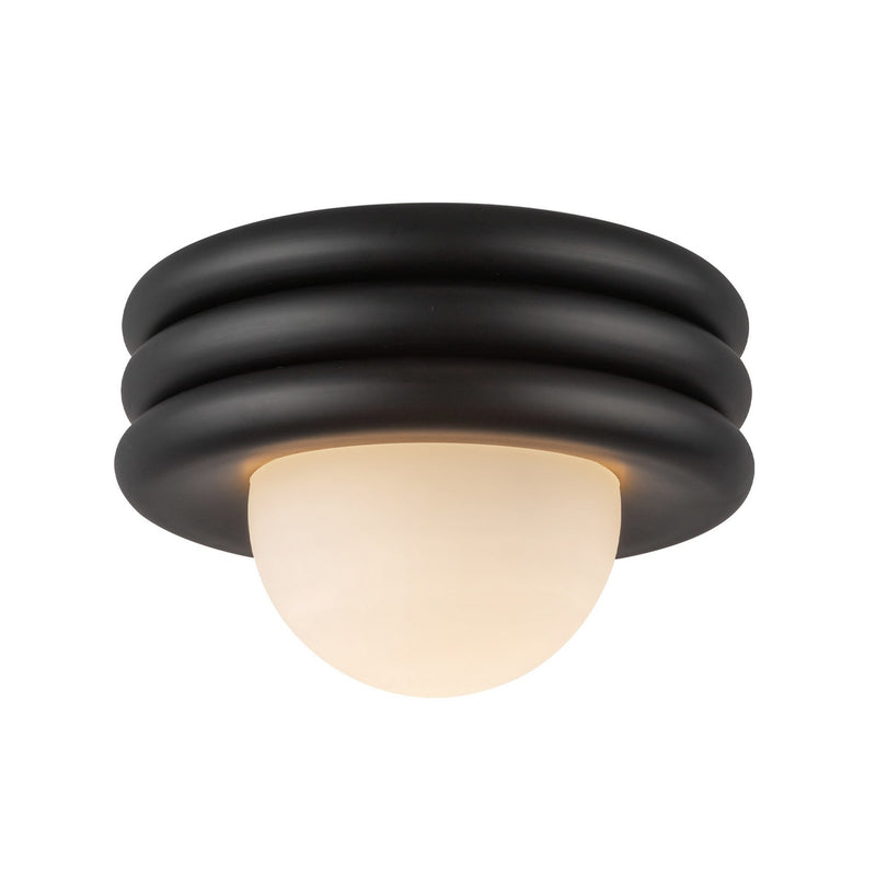 One Light Semi-Flush Mount<br /><span style="color:#4AB0CE;">Entrega: 4-10 dias en USA</span><br /><span style="color:#4AB0CE;font-size:60%;">PREGUNTE POR ENTREGA EN PANAMA</span><br />Collection: Harvey<br />Finish: Matte Black
