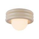 One Light Semi-Flush Mount<br /><span style="color:#4AB0CE;">Entrega: 4-10 dias en USA</span><br /><span style="color:#4AB0CE;font-size:60%;">PREGUNTE POR ENTREGA EN PANAMA</span><br />Collection: Harvey<br />Finish: Pearl White