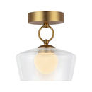 LED Semi Flush Mount<br /><span style="color:#4AB0CE;">Entrega: 4-10 dias en USA</span><br /><span style="color:#4AB0CE;font-size:60%;">PREGUNTE POR ENTREGA EN PANAMA</span><br />Collection: Leota<br />Finish: Brushed Gold/Clear Glass