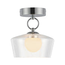 LED Semi Flush Mount<br /><span style="color:#4AB0CE;">Entrega: 4-10 dias en USA</span><br /><span style="color:#4AB0CE;font-size:60%;">PREGUNTE POR ENTREGA EN PANAMA</span><br />Collection: Leota<br />Finish: Chrome/Clear Glass