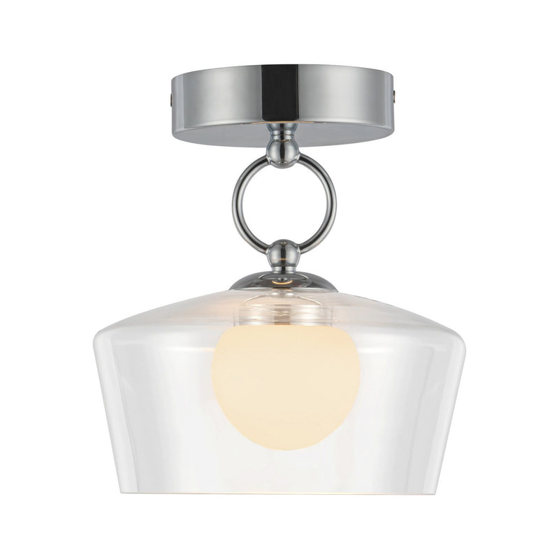 LED Semi Flush Mount<br /><span style="color:#4AB0CE;">Entrega: 4-10 dias en USA</span><br /><span style="color:#4AB0CE;font-size:60%;">PREGUNTE POR ENTREGA EN PANAMA</span><br />Collection: Leota<br />Finish: Chrome/Clear Glass