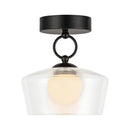 LED Semi Flush Mount<br /><span style="color:#4AB0CE;">Entrega: 4-10 dias en USA</span><br /><span style="color:#4AB0CE;font-size:60%;">PREGUNTE POR ENTREGA EN PANAMA</span><br />Collection: Leota<br />Finish: Matte Black/Clear Glass