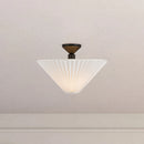 Alora - SF497016MBFW - One Light Semi-Flush Mount - Bridgette - Matte Black/Folded White