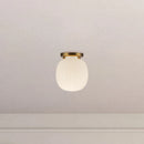 Alora - SF579107BGGR - One Light Semi-Flush Mount - Cherise - Brushed Gold/Glossy Ribbed Opal Glass