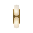 Two Light Wall Vanity<br /><span style="color:#4AB0CE;">Entrega: 2-3 semanas en USA</span><br /><span style="color:#4AB0CE;font-size:60%;">PREGUNTE POR ENTREGA EN PANAMA</span><br />Collection: Odin<br />Finish: Vintage Brass/Alabaster