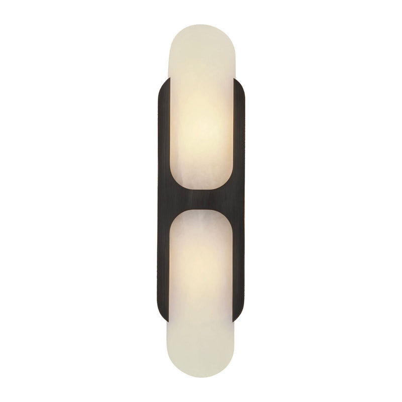 Two Light Wall Vanity<br /><span style="color:#4AB0CE;">Entrega: 3-4 semanas en USA</span><br /><span style="color:#4AB0CE;font-size:60%;">PREGUNTE POR ENTREGA EN PANAMA</span><br />Collection: Odin<br />Finish: Urban Bronze/Alabaster