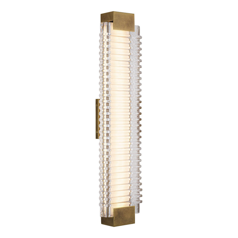 LED Wall Vanity<br /><span style="color:#4AB0CE;">Entrega: 4-10 dias en USA</span><br /><span style="color:#4AB0CE;font-size:60%;">PREGUNTE POR ENTREGA EN PANAMA</span><br />Collection: Alai<br />Finish: Vintage Brass/Ribbed Glass