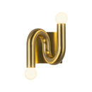 Two Light Wall Vanity<br /><span style="color:#4AB0CE;">Entrega: 4-10 dias en USA</span><br /><span style="color:#4AB0CE;font-size:60%;">PREGUNTE POR ENTREGA EN PANAMA</span><br />Collection: Sadie<br />Finish: Brushed Gold