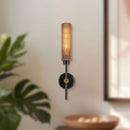 Alora - WV491120MBTJ - One Light Vanity - Colby - Matte Black/Tan Jute