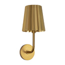 One Light Vanity<br /><span style="color:#4AB0CE;">Entrega: 4-10 dias en USA</span><br /><span style="color:#4AB0CE;font-size:60%;">PREGUNTE POR ENTREGA EN PANAMA</span><br />Collection: Plisse<br />Finish: Aged Gold