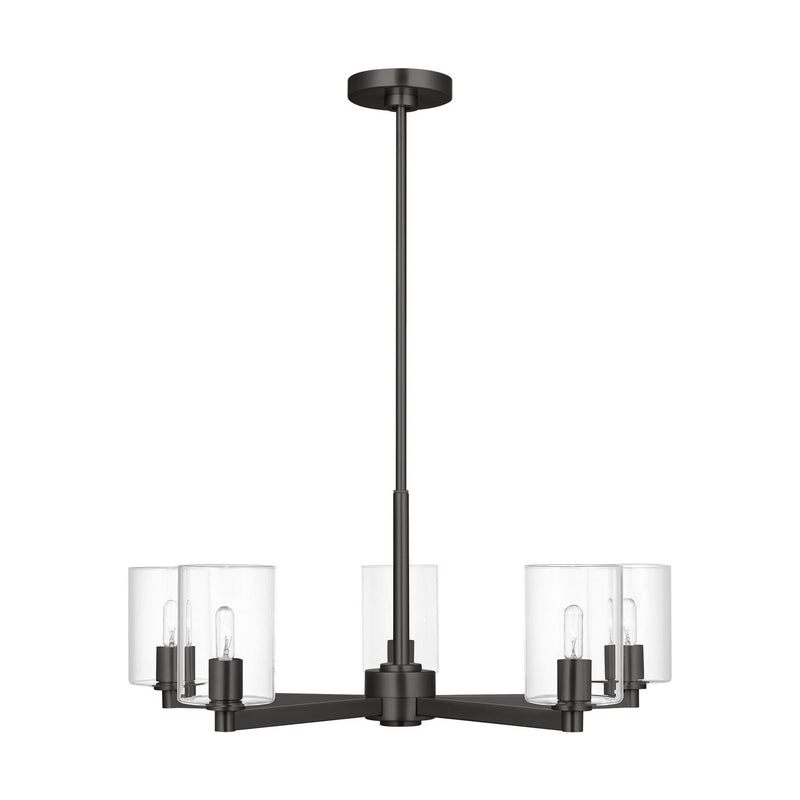 Visual Comfort Studio - 3164205C-112 - Five Light Chandelier - Fullton - Midnight Black