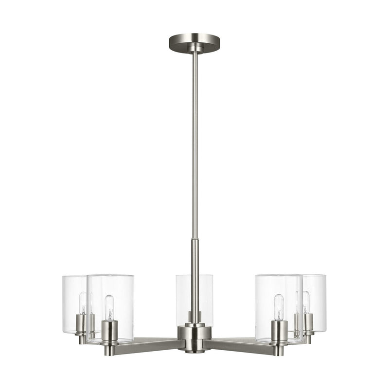 Visual Comfort Studio - 3164205C-962 - Five Light Chandelier - Fullton - Brushed Nickel