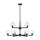 Nine Light Chandelier<br /><span style="color:#4AB0CE;">Entrega: 4-10 dias en USA</span><br /><span style="color:#4AB0CE;font-size:60%;">PREGUNTE POR ENTREGA EN PANAMA</span><br />Collection: Fullton<br />Finish: Midnight Black