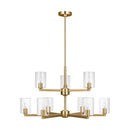 Nine Light Chandelier<br /><span style="color:#4AB0CE;">Entrega: 4-10 dias en USA</span><br /><span style="color:#4AB0CE;font-size:60%;">PREGUNTE POR ENTREGA EN PANAMA</span><br />Collection: Fullton<br />Finish: Satin Brass