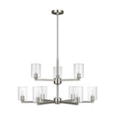 Nine Light Chandelier<br /><span style="color:#4AB0CE;">Entrega: 4-10 dias en USA</span><br /><span style="color:#4AB0CE;font-size:60%;">PREGUNTE POR ENTREGA EN PANAMA</span><br />Collection: Fullton<br />Finish: Brushed Nickel