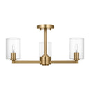 Visual Comfort Studio - 7764203C-848 - Three Light Semi-Flush Mount - Fullton - Satin Brass