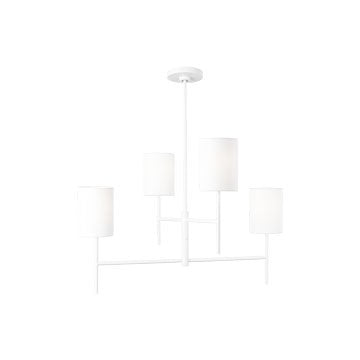 Visual Comfort Studio - BC1024MWT - Four Light Chandelier - Key - Matte White