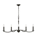 Visual Comfort Studio - CC1755AI - Five Light Chandelier - Wellen - Aged Iron