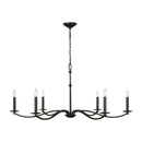 Visual Comfort Studio - CC1766AI - Six Light Chandelier - Wellen - Aged Iron