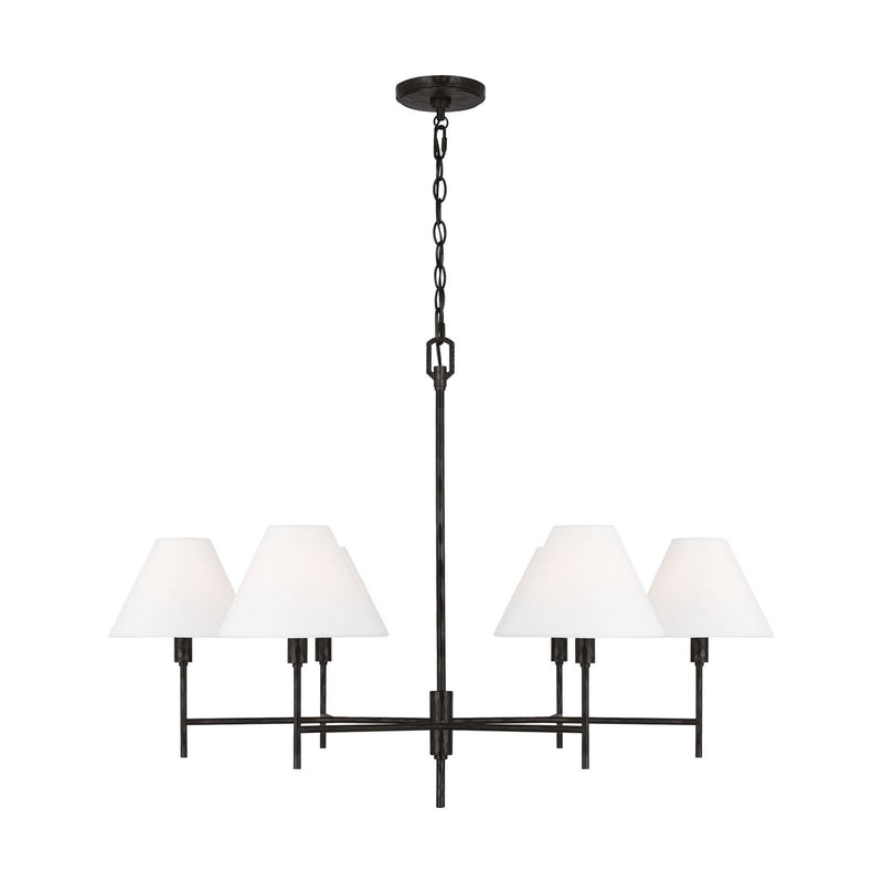 Visual Comfort Studio - CC1776AI - Six Light Chandelier - Ridgewood - Aged Iron