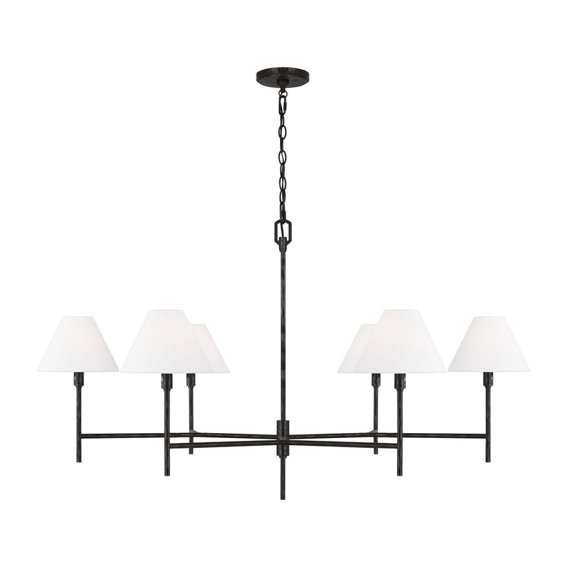 Visual Comfort Studio - CC1786AI - Six Light Chandelier - Ridgewood - Aged Iron