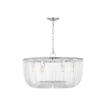 Visual Comfort Studio - CP1456PN - Six Light Pendant - Pierce - Polished Nickel