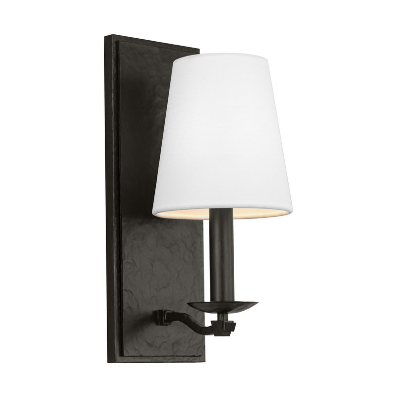 One Light Wall Sconce<br /><span style="color:#4AB0CE;">Entrega: 4-10 dias en USA</span><br /><span style="color:#4AB0CE;font-size:60%;">PREGUNTE POR ENTREGA EN PANAMA</span><br />Collection: Wellen<br />Finish: Aged Iron