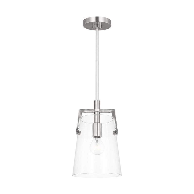 Visual Comfort Studio - DJP1261BS - One Light Pendant - Crofton - Brushed Nickel