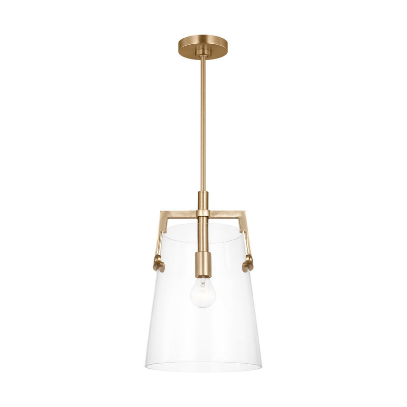 Visual Comfort Studio - DJP1271SB - One Light Pendant - Crofton - Satin Brass