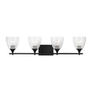 Visual Comfort Studio - DJV1024MBKCKG - Four Light Vanity - Toffino - Midnight Black