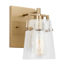 One Light Wall Sconce<br /><span style="color:#4AB0CE;">Entrega: 4-10 dias en USA</span><br /><span style="color:#4AB0CE;font-size:60%;">PREGUNTE POR ENTREGA EN PANAMA</span><br />Collection: Crofton<br />Finish: Satin Brass