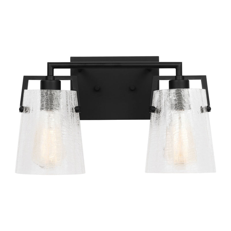 Visual Comfort Studio - DJV1032MBKCKG - Two Light Vanity - Crofton - Midnight Black