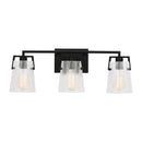 Visual Comfort Studio - DJV1033MBKCKG - Three Light Vanity - Crofton - Midnight Black