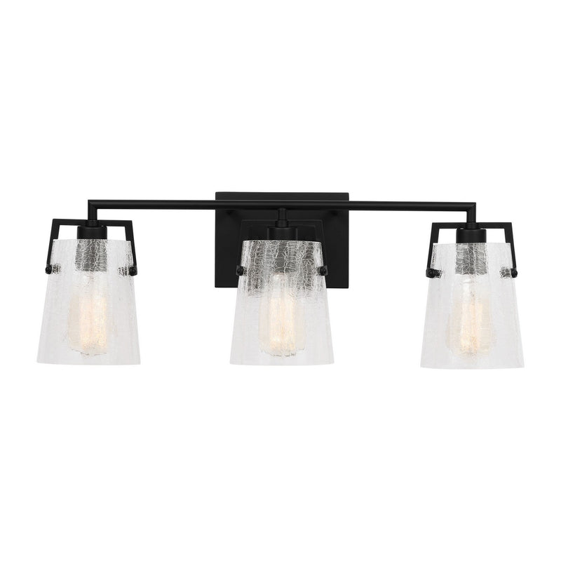 Visual Comfort Studio - DJV1033MBKCKG - Three Light Vanity - Crofton - Midnight Black