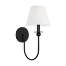 One Light Wall Sconce<br /><span style="color:#4AB0CE;">Entrega: 4-10 dias en USA</span><br /><span style="color:#4AB0CE;font-size:60%;">PREGUNTE POR ENTREGA EN PANAMA</span><br />Collection: Elsay<br />Finish: Midnight Black