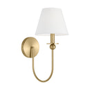 One Light Wall Sconce<br /><span style="color:#4AB0CE;">Entrega: 3-4 semanas en USA</span><br /><span style="color:#4AB0CE;font-size:60%;">PREGUNTE POR ENTREGA EN PANAMA</span><br />Collection: Elsay<br />Finish: Satin Brass