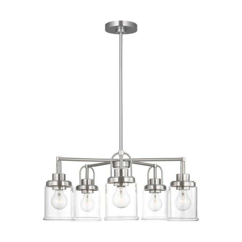 Visual Comfort Studio - GLC1175BS - Five Light Chandelier - Anders - Brushed Nickel