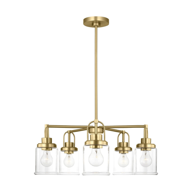Visual Comfort Studio - GLC1175SB - Five Light Chandelier - Anders - Satin Brass