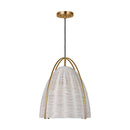 Visual Comfort Studio - GLP1071SB-CLW - One Light Pendant - Norman - Chalk Wicker