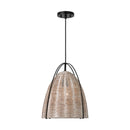 Visual Comfort Studio - GLP1081MBK-ASW - One Light Pendant - Norman - Ash Wicker