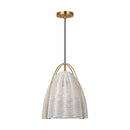 Visual Comfort Studio - GLP1081SB-CLW - One Light Pendant - Norman - Chalk Wicker