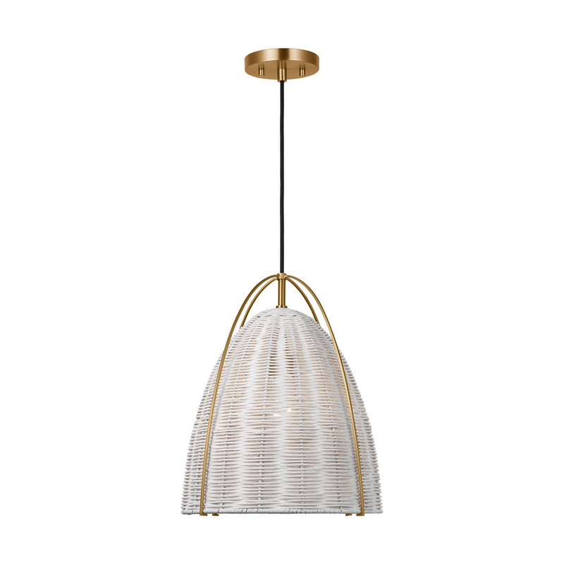 Visual Comfort Studio - GLP1081SB-CLW - One Light Pendant - Norman - Chalk Wicker
