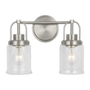 Two Light Vanity<br /><span style="color:#4AB0CE;">Entrega: 4-10 dias en USA</span><br /><span style="color:#4AB0CE;font-size:60%;">PREGUNTE POR ENTREGA EN PANAMA</span><br />Collection: Anders<br />Finish: Brushed Nickel