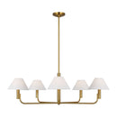 Five Light Chandelier<br /><span style="color:#4AB0CE;">Entrega: 4-10 dias en USA</span><br /><span style="color:#4AB0CE;font-size:60%;">PREGUNTE POR ENTREGA EN PANAMA</span><br />Collection: Colfax<br />Finish: Burnished Brass
