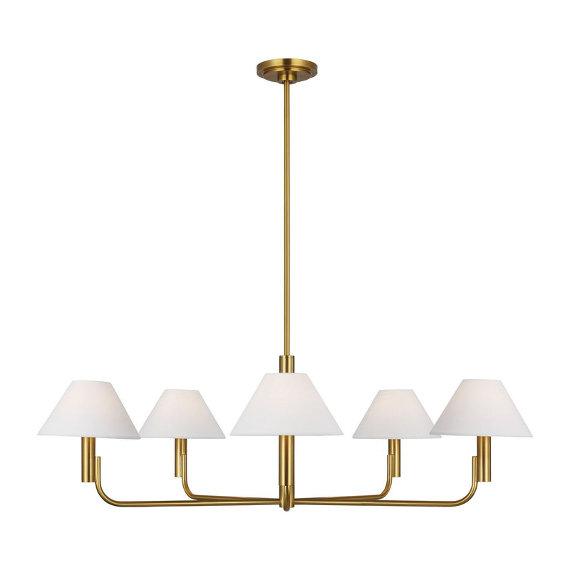 Visual Comfort Studio - SLC1005BBS - Five Light Chandelier - Colfax - Burnished Brass